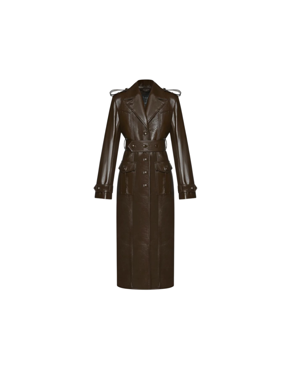Leather Trench Coat 