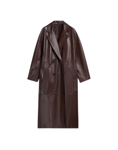 Leather Trench Coat 