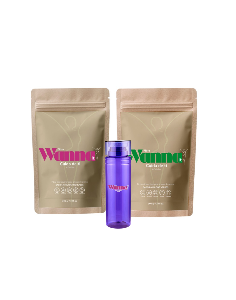 Combo Fibra Frutos tropicales y frutos verdes Wanna it