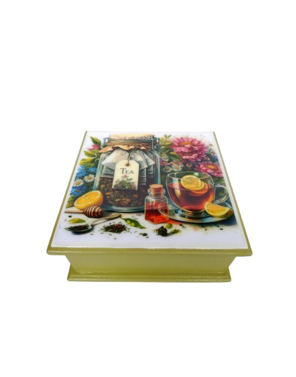 Caja cuatro divisiones tea vidrio