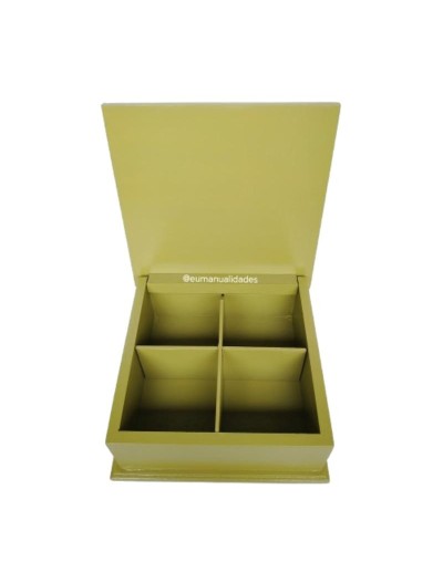 Caja cuatro divisiones tea vidrio