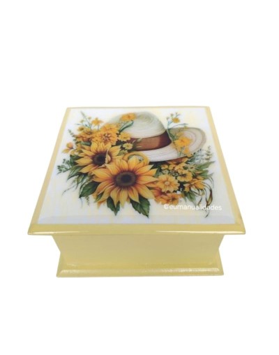 Caja sombrero girasol