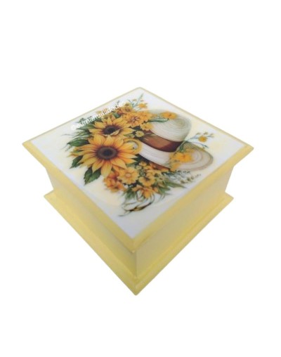 Caja sombrero girasol
