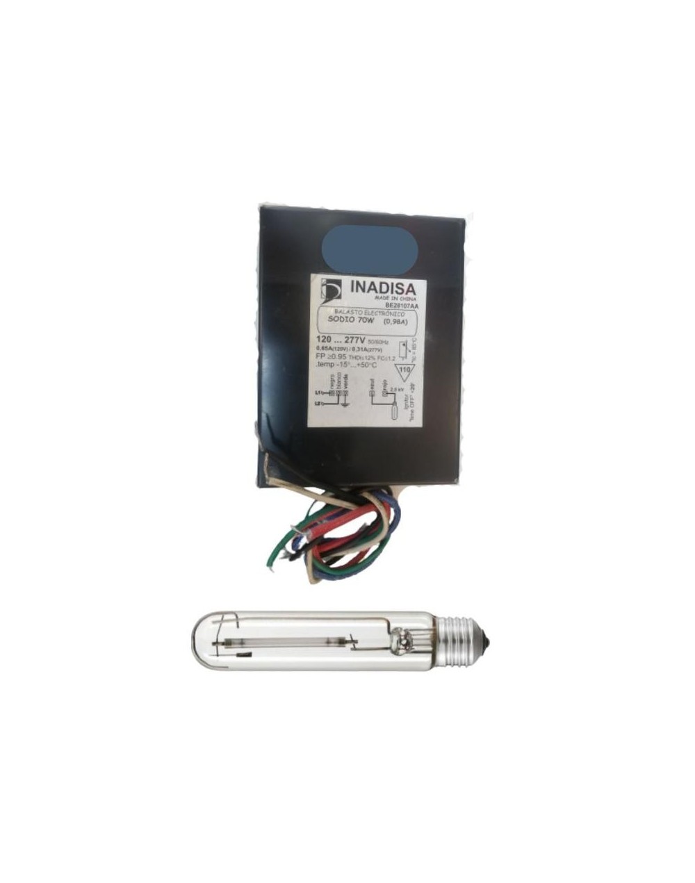 Kit Sodio Electronico 70W Multivoltaje Con Bombillo