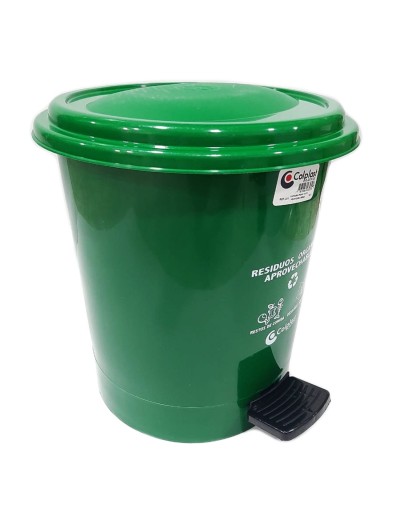 PAPELERA PEDAL 12 LITROS REDONDA 