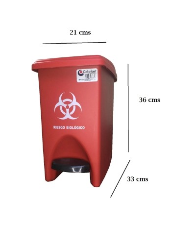 PAPELERA PEDAL 12 LITROS RECTANGULAR 