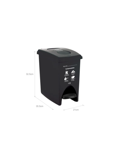 PAPELERA ESTRA DE 10 LITROS PEDAL