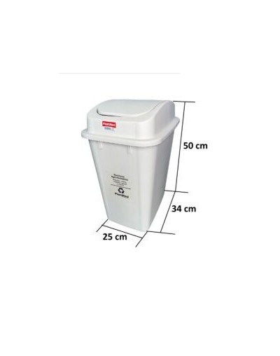 PAPELERA PLASTIRED DE 40 LITROS TAPA VAIVEN