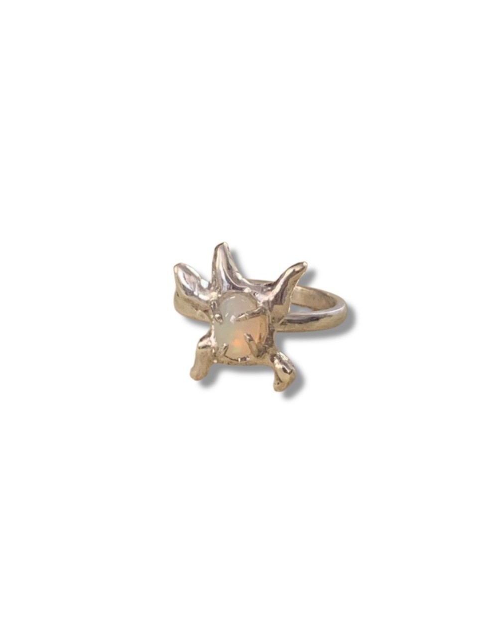 anillo ópalo plata 