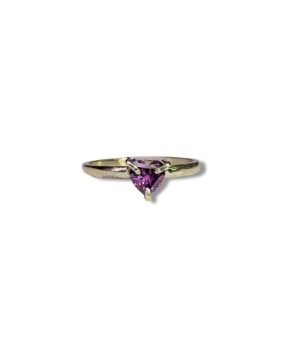 anillo circonita corazón 