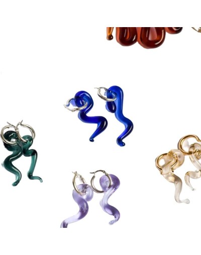 Aretes en vidrio 