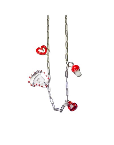 collar de charms de corazones 