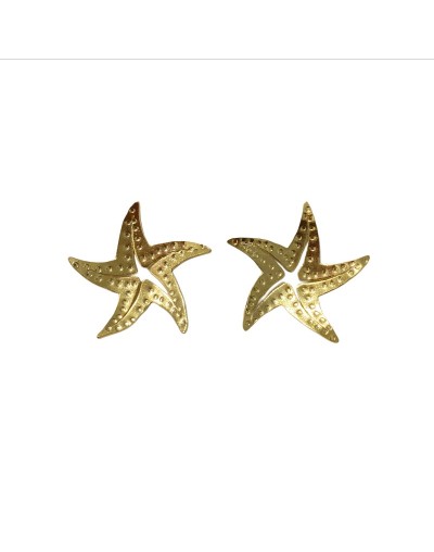 Aretes - Topos Estrella de Mar bañados en oro 24kt