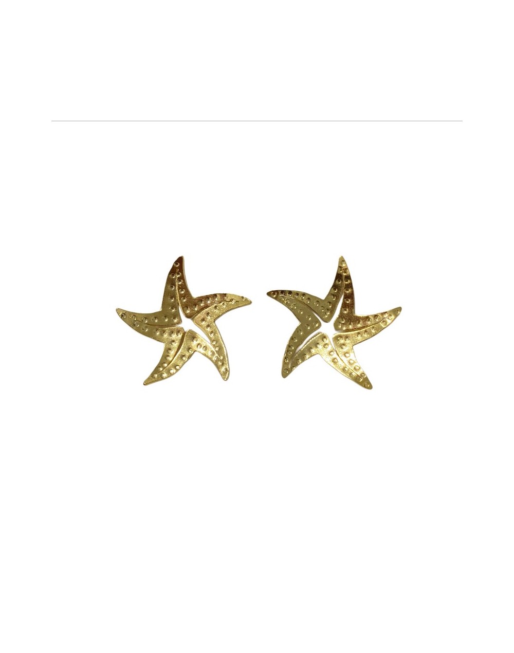 Aretes - Topos Estrella de Mar bañados en oro 24kt