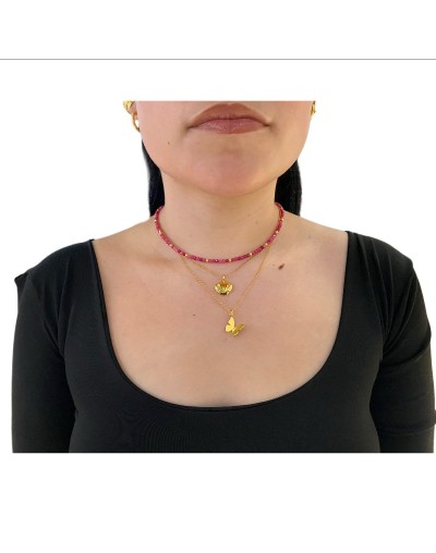 Cadena con dije mariposa 