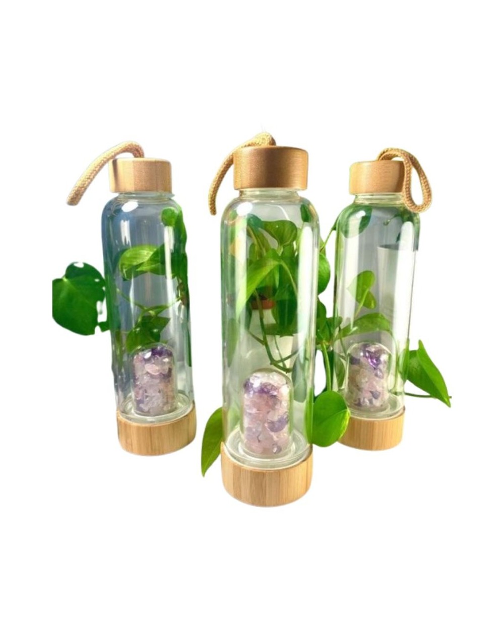 Botella de Bambú con Cápsula Energética - Nativa Consciente