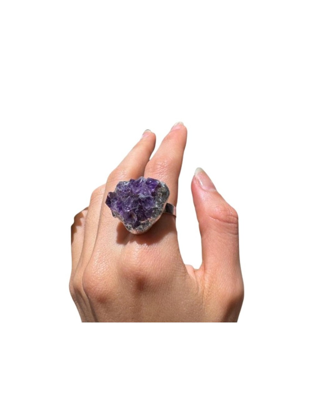 Anillo Drusa Amatista - Nativa Consciente