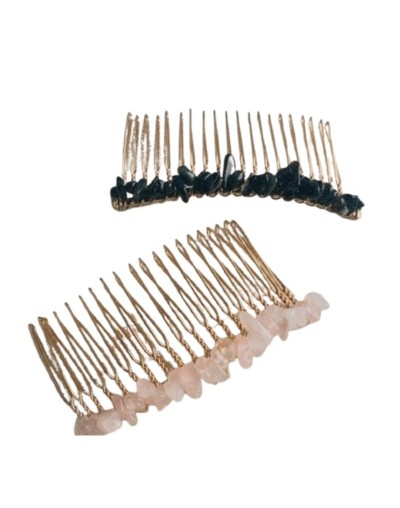 Accesorios para el Cabello (Peineta / Clip) en Cuarzo - Nativa Consciente