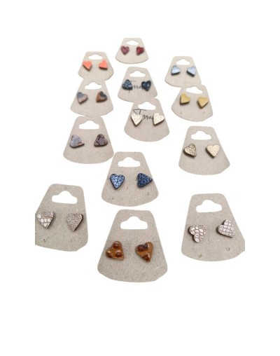 Aretes pequeños topitos en cuero