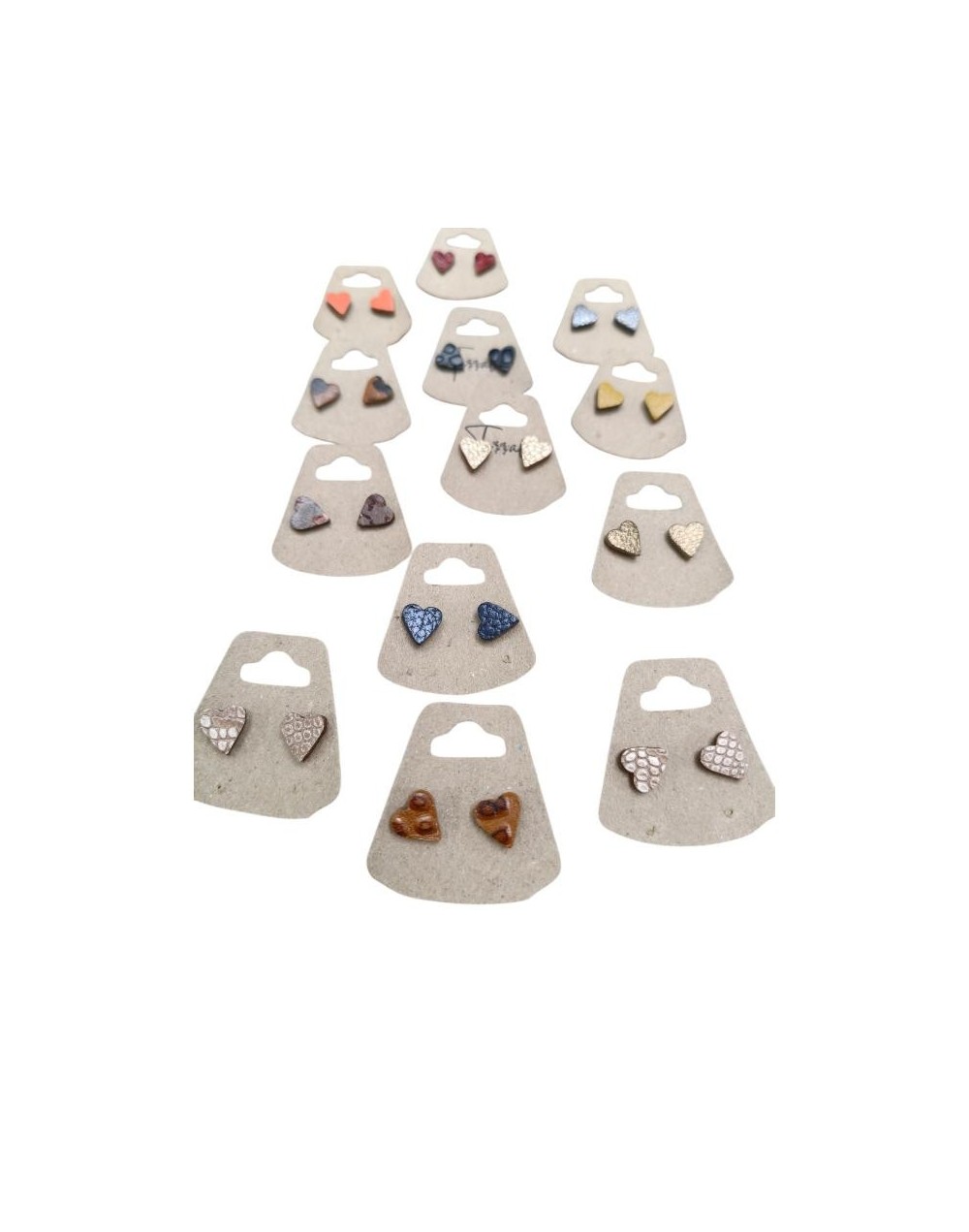 Aretes pequeños topitos en cuero