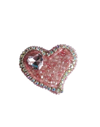 PRENDEDOR CORAZON color Salmón 