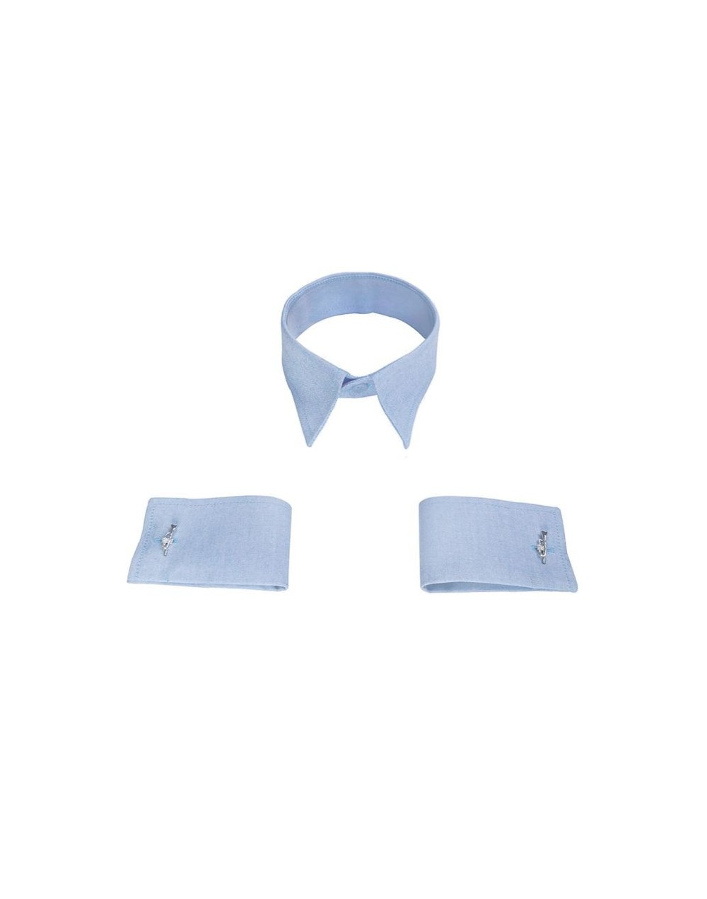 Cuello y puños mancornas para cambiarle a tu camisa azul claro