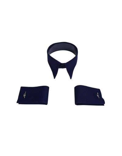 Cuello y puños mancornas para cambiarle a tu camisa azul oscuro