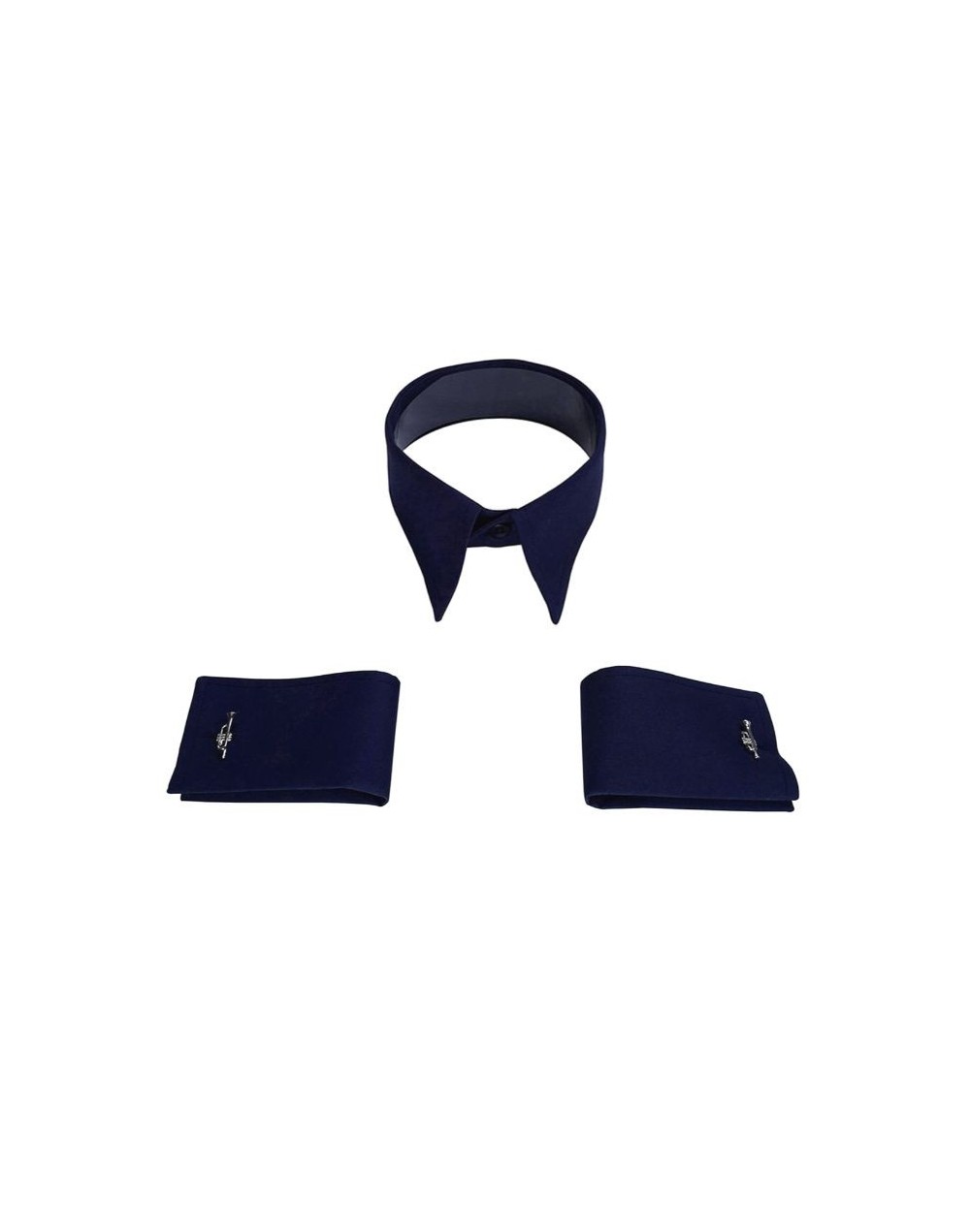 Cuello y puños mancornas para cambiarle a tu camisa azul oscuro