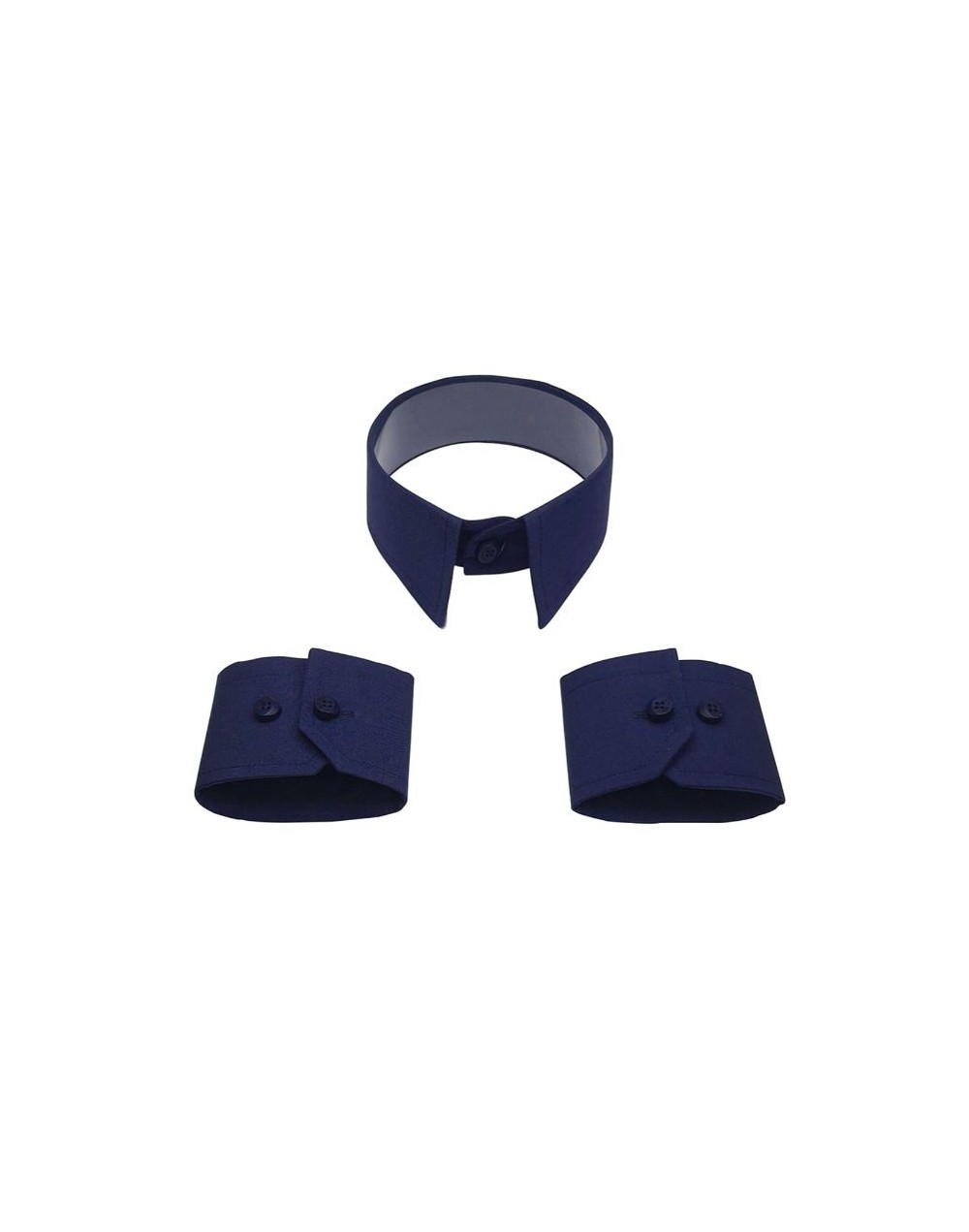 Cuello y puños para cambiarle a tu camisa azul oscuro corbata