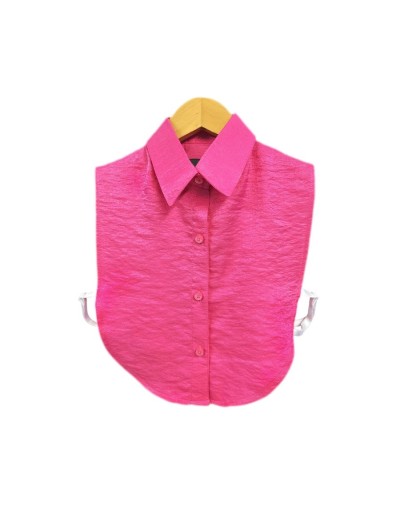 Cuello falso en seda color fucsia tipo clásico para mujer
