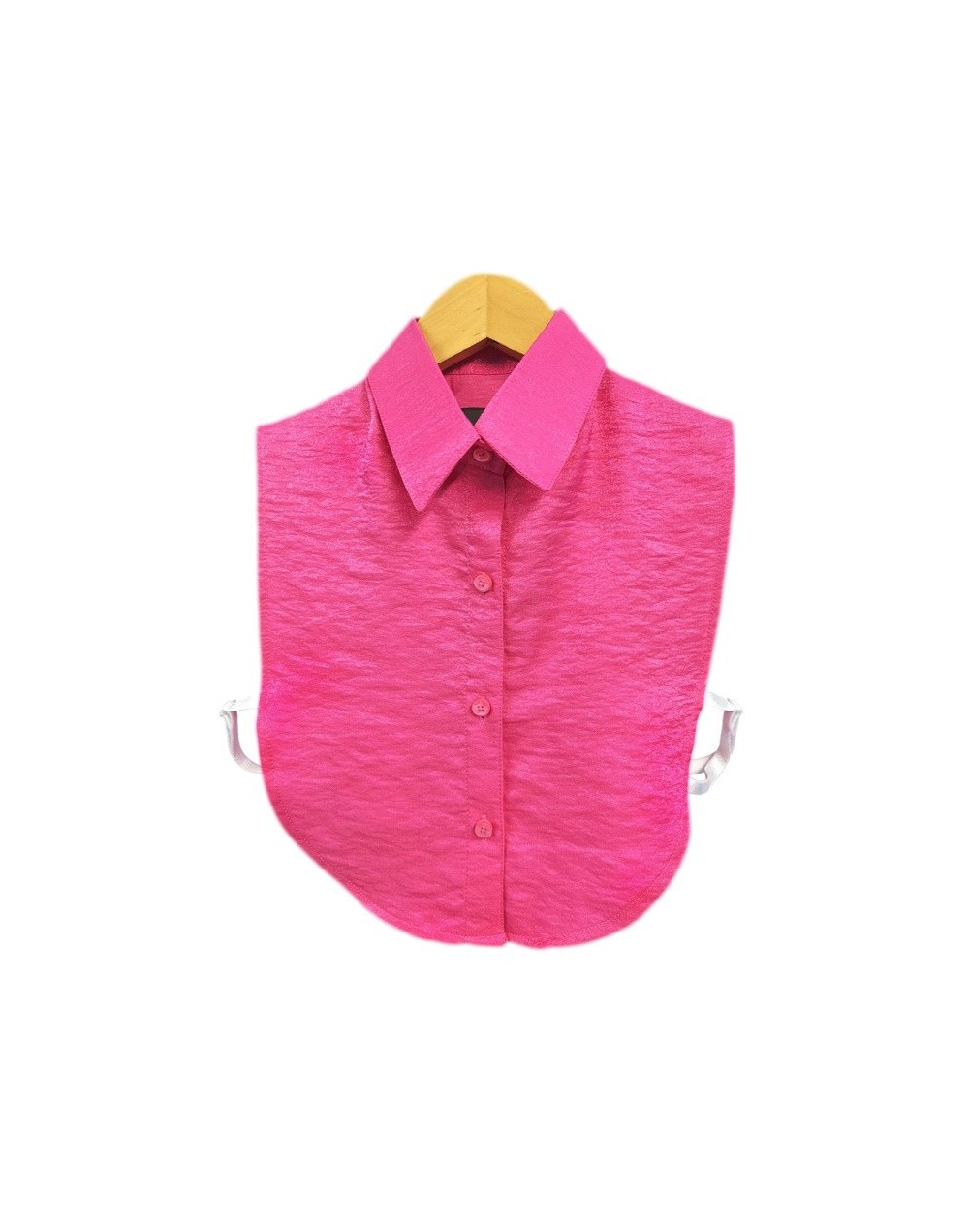 Cuello falso en seda color fucsia tipo clásico para mujer