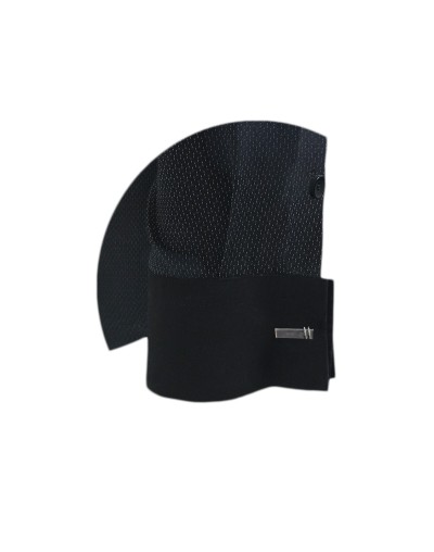 Camisa Para Corbata Negra Puño Para Mancornas Slim Hombre XS a 10XL