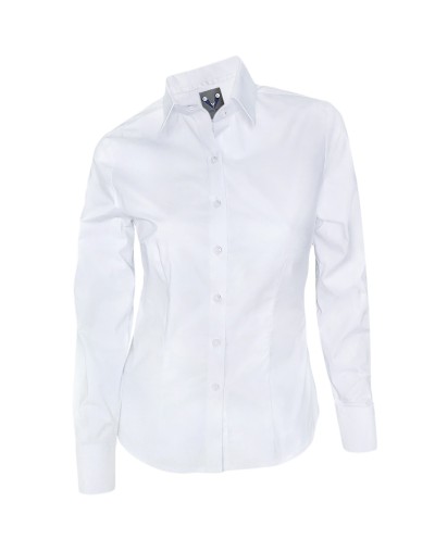 Camisa blusa blanca oficina formal manga larga mujer XS a 10XL