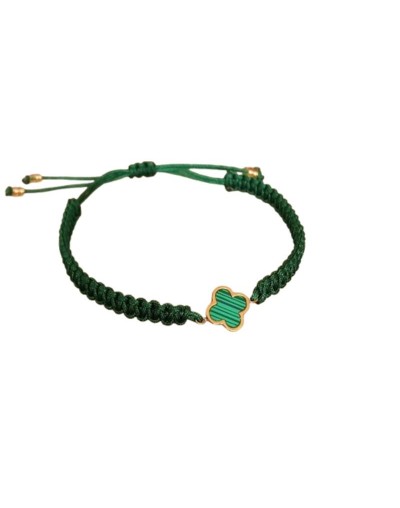 MANILLA EN HILO TEJIDA COLOR VERDE ESMERALDA