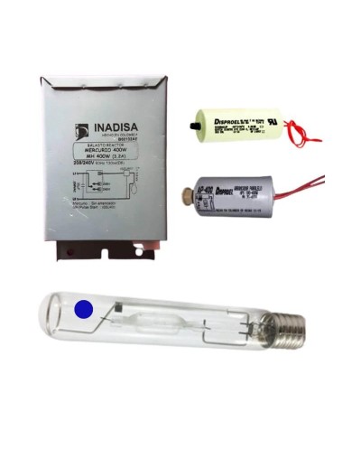 Kit Metalhar 400W 208V/220V Con Bombillo Color Azul