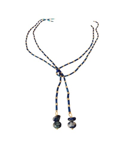 COLLAR LARGO AZUL