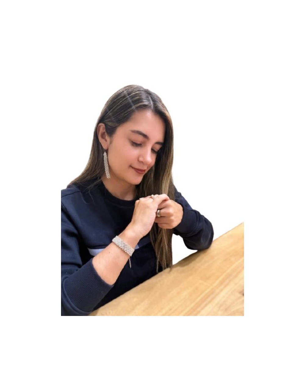 Pulsera ancha con balines de plata 925