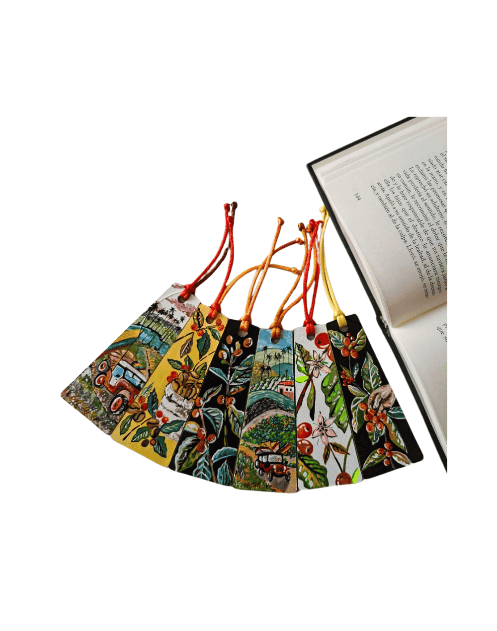 Separadores para libro Pintados a Mano Cultura cafetera