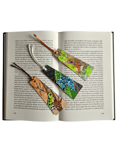 Separadores para libro Pintados a Mano Ranas de Colombia