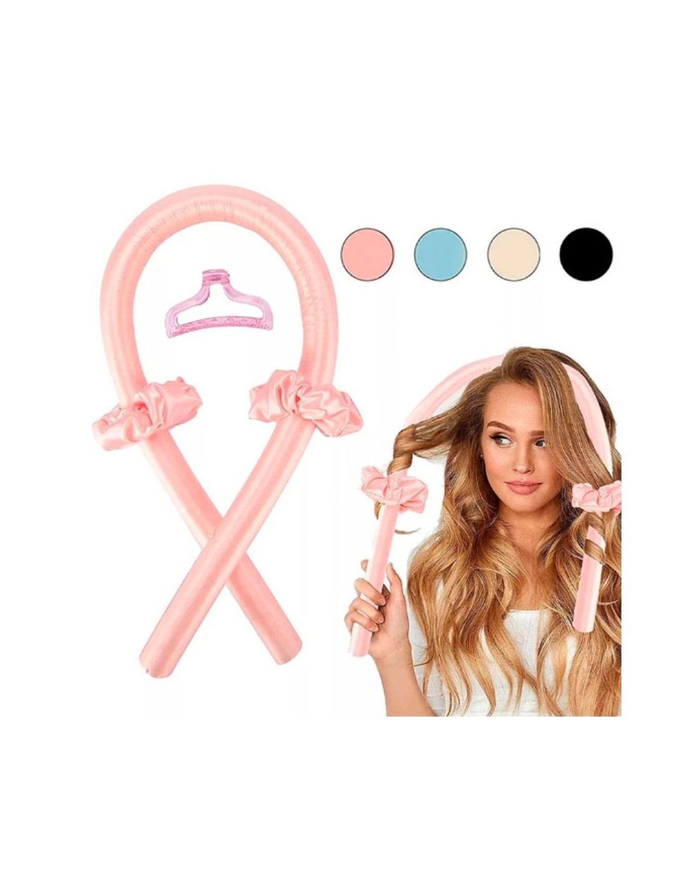ONDAS SIN CALOR TUBO RIZADOR SATIN + SCRUNCHIES CABELLO