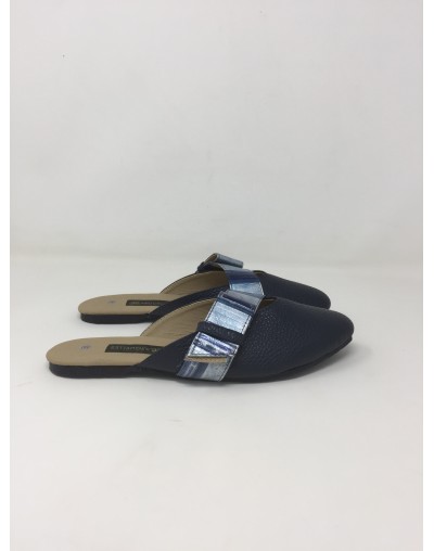 Bailarina cuero 20201 – Cuero Azul x folia Azul
