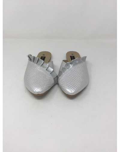 Bailarina cuero 20105 – Cuero Placa Plata x Plata