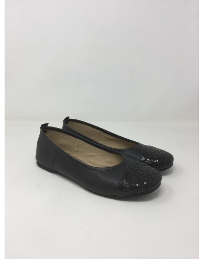 Bailarina cuero 19113 Diamante Negro x  Negro