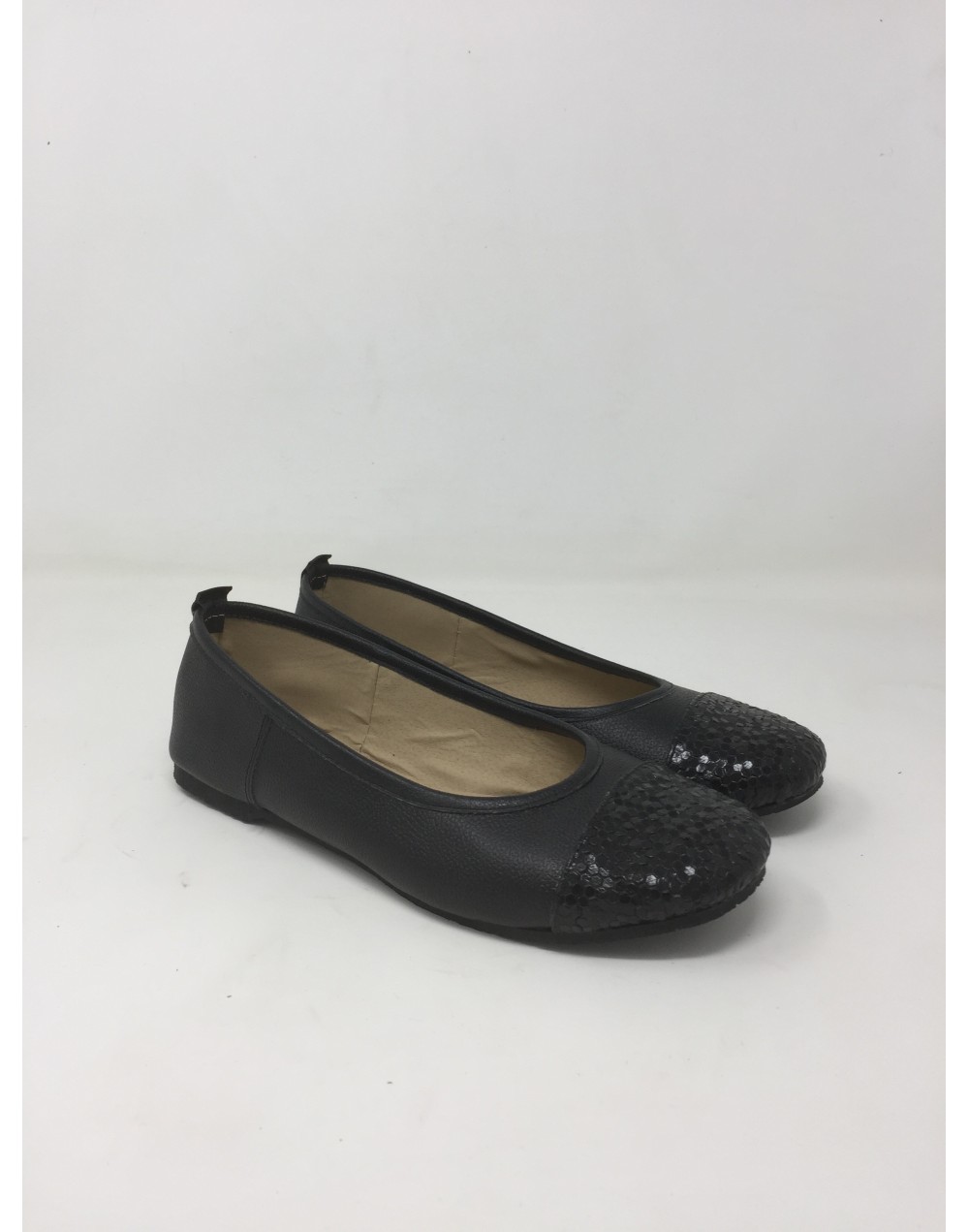 Bailarina cuero 19113 Diamante Negro x  Negro