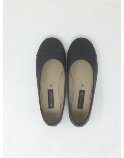 Bailarina cuero 19113 Diamante Negro x  Negro