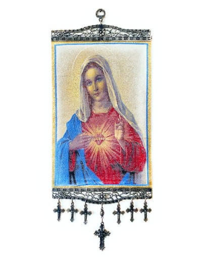 Vitela de pared grande - El Sagrado Corazón de María 1