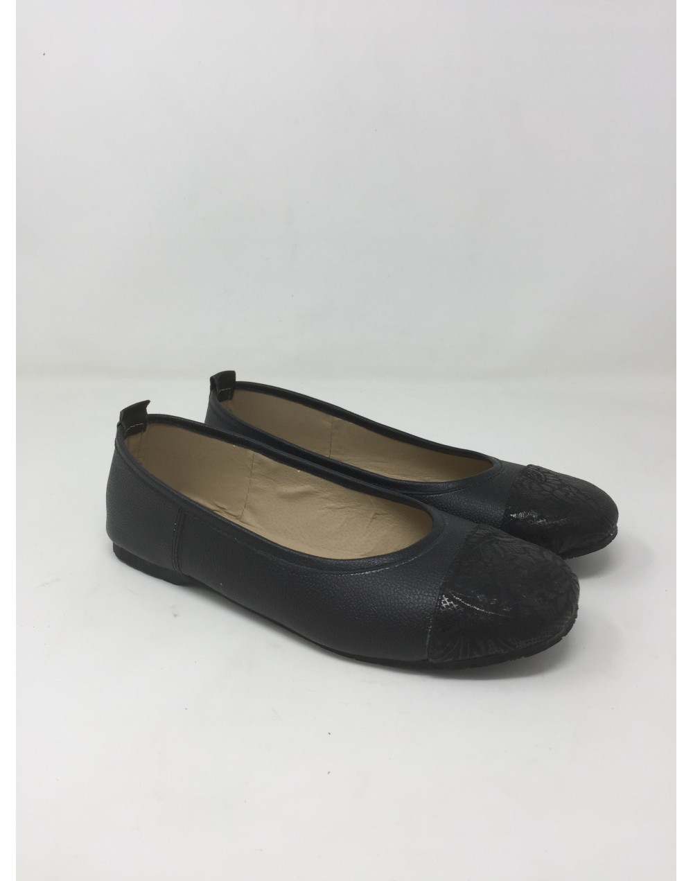 Bailarina cuero 19113 Folia negro x Negro