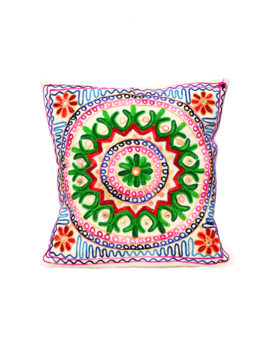 Forro de Cojin Mandala bordado de la India 