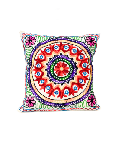 Forro de Cojin Mandala bordado de la India 
