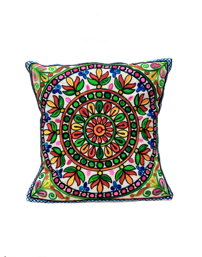 Forro de Cojin Mandala bordado de la India 